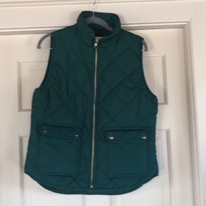 J crew vest. Gold snaps ( they look red in the pic)and zipper. Worn twice